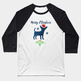 Christmas Chihuahua Baseball T-Shirt